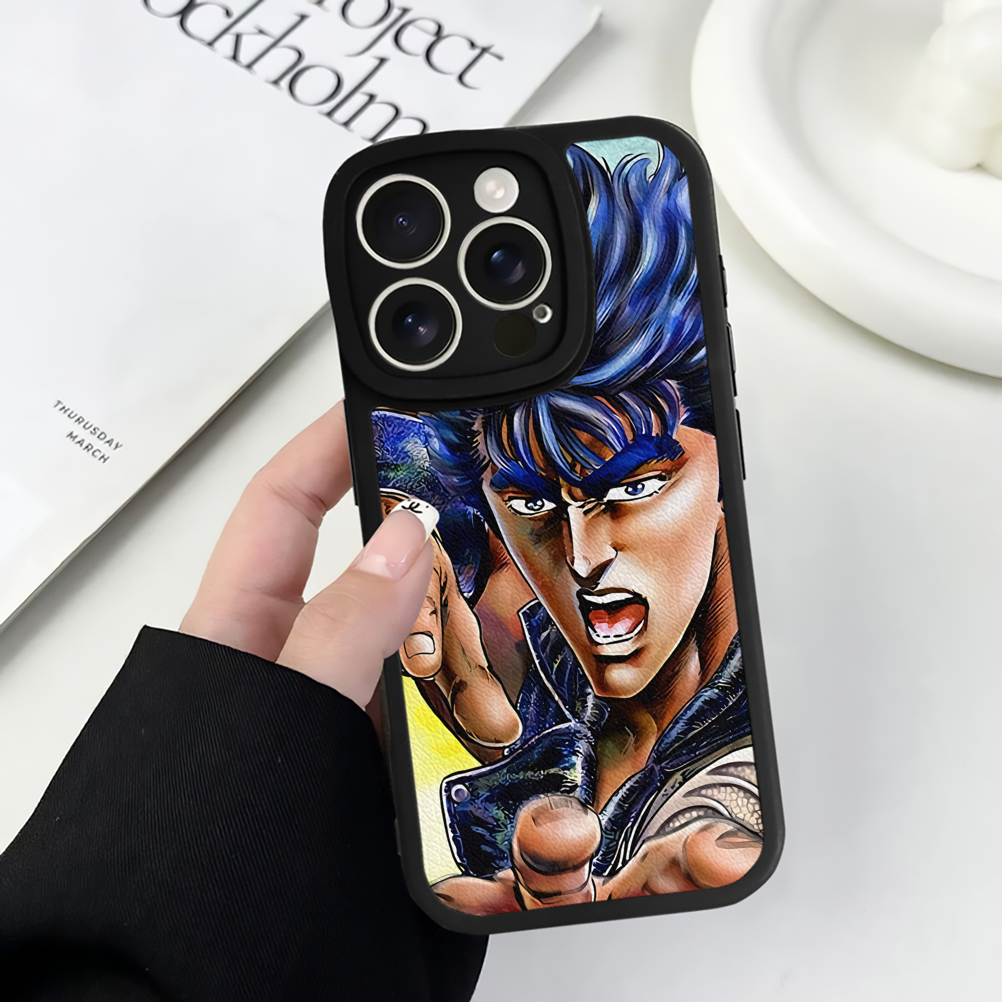 （画像用） 北斗の拳 Fist of the North Star 【iPhone 16シリーズ対応】シリコンスマホケース（レザー調） 材質：シリコン